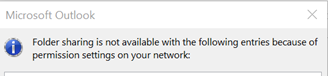 Office 365 Contact Sharing Error